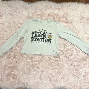 Yellowstone cropped top long sleeve sweater